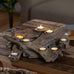 Plow & Hearth Faux Birch Fireplace Candle Holder, Resin Log Insert for Fireplace Decor, Holds 8 Fireplace Candles for Inside Fireplace, Cozy Living Room Fireplace Decorations