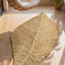 DEXI Jute Door Mat 24x36, Leaf Shaped Inside Entry Mat, Beige