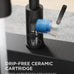 FORIOUS Black Touchless Kitchen Faucet with Soap Dispenser, Hands-Free