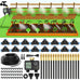 MIXC 200Ft 1/4" Drip Irrigation System,2026-Upgrade Garden Irrigation Kit with 32pcs Adjustable Copper Nozzles, Atomizing Watering System for Outdoor Plants,Raised Bed,Yard,Potted Plant,Lawn
