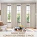 MIULEE Pinch Pleated 100% Blackout Curtains 40"x90" Long Birch 4 Panels Set