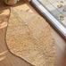 DEXI Jute Door Mat 24x36, Leaf Shaped Inside Entry Mat, Beige