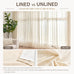 jinchan Floral Linen Curtains Embroidered Back Tab 54Wx84L 2 Panels