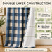 Blackout Curtains for Bedroom, Buffalo Plaid Curtains for Living Room