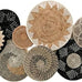 Woven Basket Wall Decor Set of 10, Decorative Wall Plates