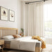Guken Pinch Pleated Linen Curtains 98 Inches Long 2 Panels Set for Living Room Bedroom Natural Cream Farmhouse Modern Light Filtering Semi Sheer Pleat Drapes Back Tab Window Privacy Beige Ivory 40x98