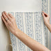 NuWallpaper x Morris & Co. Rosehip Stripe China Blue Peel and Stick Wallpaper, MCS6609