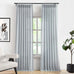 Hillcrest Soft Pink Pinch Pleated Linen Semi Sheer Curtains 120 Inch Long