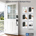 Veise VE017-H 8-in-1 Fingerprint Smart Front Door Lock Set, Matte Black