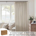 Topfinel Oatmeal Pinch Pleated Curtains Blackout for Living Room Linen Textured Draperies with Blackout Liner High End Tailored Look Farmhouse Aesthetic 80 Inches 2 Panels Set Oatmeal 40" W*80" L