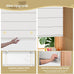 No Tools No Drill Blackout Roman Shades, White, 35" W × 39" H