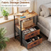 LOAKEKEL Nightstands Set of 2, Night Stand with Charging Station