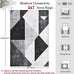 Yinhua Modern Geometric Area Rugs 5x7 Grey Black Rugs for Living Room Washable Rug Non Slip Low Pile, Large Soft Bedroom Rug Non Shedding, Modern Simplicity Carpet for Home Office, Dining Room