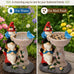 Nacome Solar Garden Gnome Statue: Funny Triple Stacked Figurine Decor