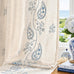 jinchan Linen Curtains 96 Inch Terracotta Floral Drapes Back Tab 2 Panels