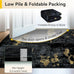 RELEANY Washable 8'x10' Abstract Area Rug for Living Room Black Gold