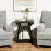 FROMJBEST End Tables Living Room Set of 2 with Charging Station, Black