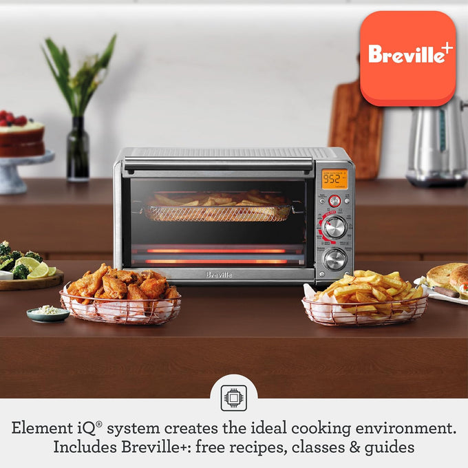Breville BOV680BSS Smart Oven Air Fryer Compact, Brushed Stainless Steel