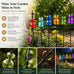 Tandefio 6 Pcs Colorful Blown Glass Garden Stakes Metal Yard Decoration