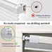 No Tools No Drill Cordless Blackout Cellular Shades White, 34" W x 48" H