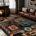YIHOUSE Washable Rustic Cabin Area Rugs 5x7 Brown