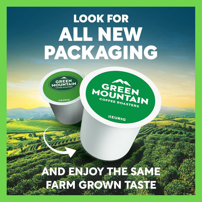 Green Mountain Coffee Roasters Half Caff Keurig Single-Serve K-Cup pods, Medium Roast Coffee, 72 Count