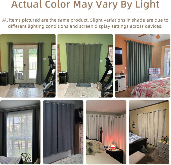ChrisDowa Tan Blackout Curtains 102 Inches Long 2 Panels for Bedroom