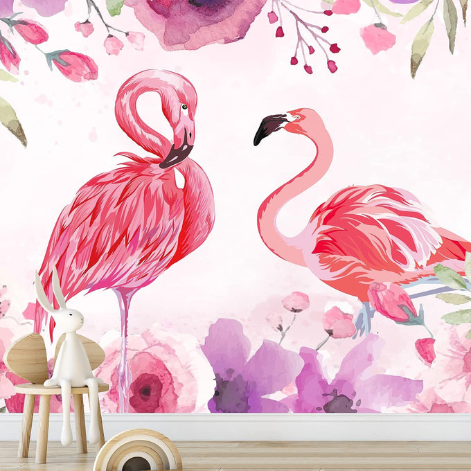 NWT Wall Murals for Bedroom Green Plants Animals Removable Wallpaper Peel and Stick Wall Stickers - 66x96 inches