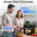 Emerson SmartVoice 10QT 6-in-1 Air Fryer, 1000+ Voice Control Commands, 100+ Recognized Food, No APP, No WIFI, No Setup, Nonstick Basket, Air Fry, Bake, Reheat, Dehydrate, 1700W