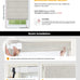 LazBlinds No Drill Roman Shades, Light Filtering, 46" W x 64" H, Off White