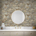 NextWall Faux Stone Wall Rustic Prepasted Wallpaper (Toffee & Ivory)