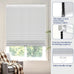 No Tools No Drill Cordless Blackout Cellular Shades White, 34" W x 48" H