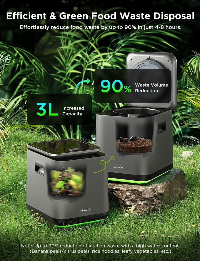 GoveeLife Upgraded Electric Composter for Kitchen, Smart Indoor Compost Bin