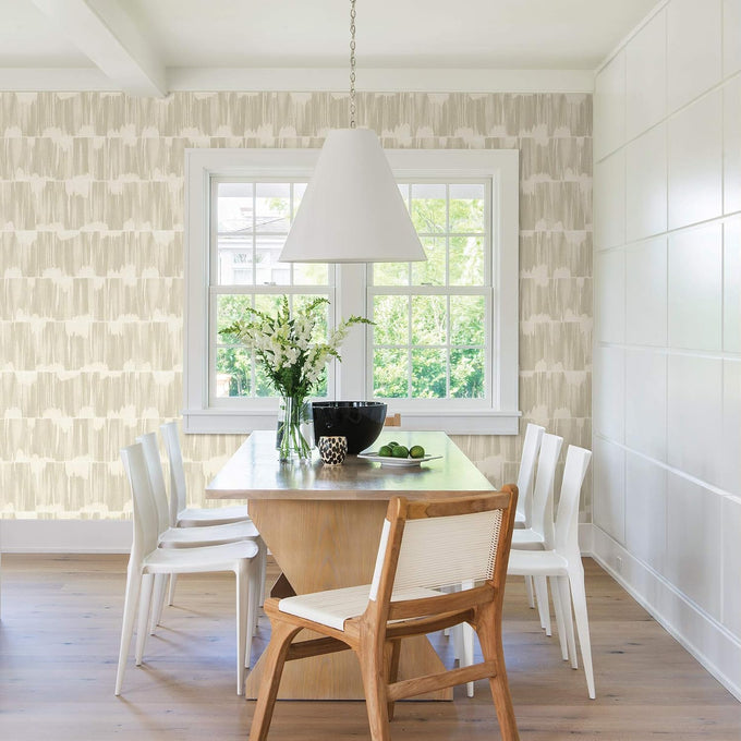 A-Street Prints 2764-24345 Serendipity Shibori Wallpaper, Beige