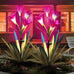 Homight Solar Metal Agave Lily Flower Garden Sculpture with LED Lights 30.3 Inch Waterproof Outdoor/Indoor Yard Decor Handmade Lawn Ornament Gift for Family Friends (3, Grass Green)