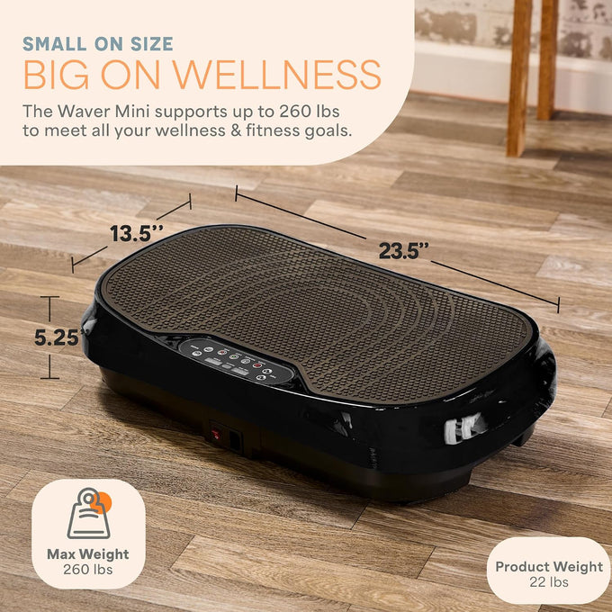 Lifepro Waver Mini Vibration Plate Exercise Machine with Resistance Bands