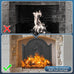 G GOOD GAIN Fireplace Back Plates 20 inch with Feet Decorative Horse Design