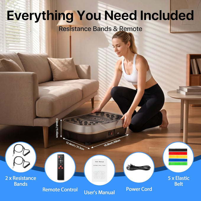 ALSO GO Vibration Plate Exercise Machine for Whole Body Lymphatic Drainage
