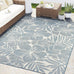 Abani Green Area Rug – Ocean Collection – 4' x 6' Tropical Flower – Indoor & Outdoor Use – UV Protected, Fade-Resistant, Easy to Clean – Durable for Patio, Deck, Entryway, or Kitchen