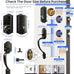 Veise VE017-H 8-in-1 Fingerprint Smart Front Door Lock Set, Matte Black