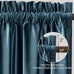 Stone Blue Velvet Curtains 120 inches for Living Room Luxury Room Darkening Grayish Blue Curtain Elegant Bedroom Thermal Insulated Modern Heavy Soft Soundproof Rod Pocket Window Drapes Set of 2 Panel
