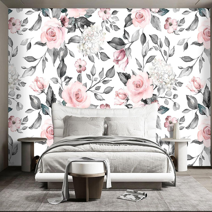 Golden Leaf wall murals Peel and Stick Modern Wallpaper for Bedroom Living Room - 85"x118"