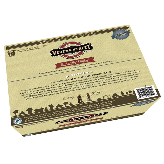 Verena Street Mississippi Grogg, Single Cup Pods (80 Count) Flavored Coffee