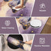 Purple Gold Celestial Butterfly 5'x7' Area Rugs for Living Room Mat