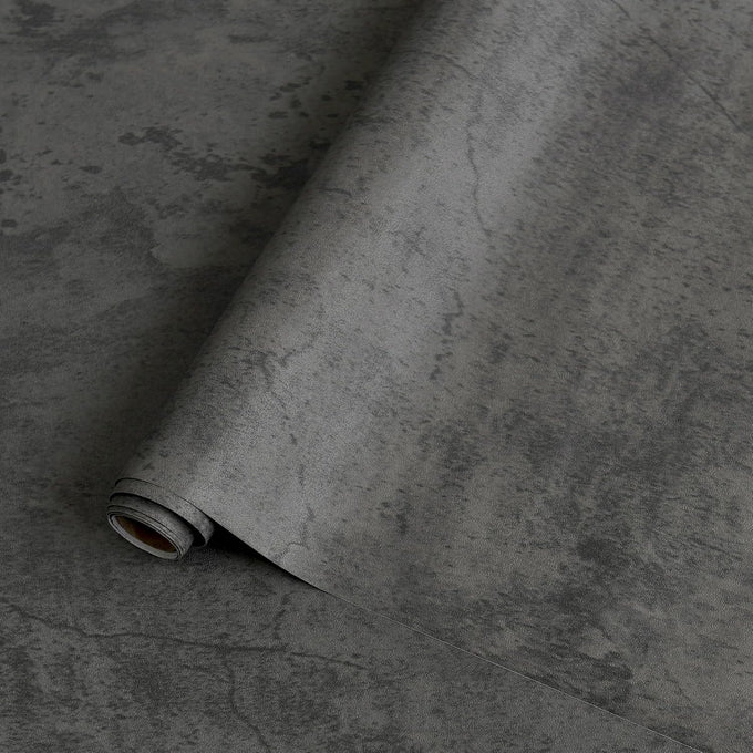 BAYYA Concrete Wallpaper Peel and Stick Wall Paper for Bedrooms Cement Wrap