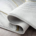 Abani Grey & Gold Metallic Contemporary Ribbon 4' x 6' Area Rug, Rugs Swirl Design Neutral Non-Shed Bedroom Rug
