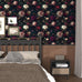 Fvlow Vintage Black Dark Red Floral Peel and Stick Wallpaper 17.4" x 788"