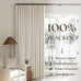 Cream Beige Linen Black Out 96 Inch Curtains for Bedroom Windows 2 Panels