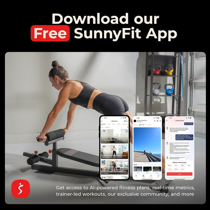 Sunny Health & Fitness Multifuntion Hip Thrust Machine & Glute Trainer