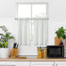 ZJDECOR Blue Striped Blackout Curtains 84 Inches Length,Back Tab Rod Pocket